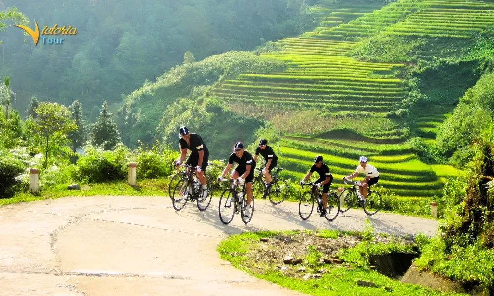 Cycling through the countryside and limestone landscapes of Ninh Binh, Vietnam